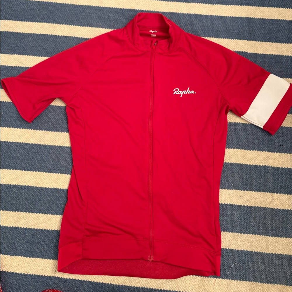 Men’s rapha core cycling jersey small red